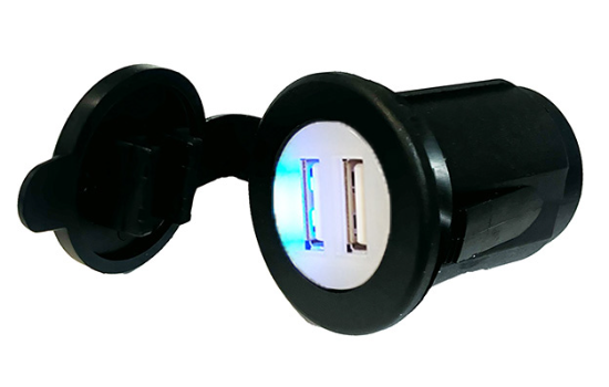 USB-A Dual Port Charger, 2.4A + 2.4A (Independent Power Per Port), LED Indicator – Fast Charging USBA Dual Port Charger, 2.4A + 2.4A (Independent Power Per Port), LED Indicator with independent power per port._0