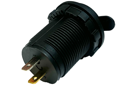 Back of USB-A Dual Port Charger, 2.4A + 2.4A (Independent Power Per Port), LED Indicator Rear view of a USB-A dual port charger with independent 2.4A power per port, featuring LED indicators for each port._1