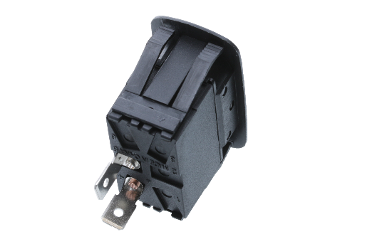 SRA1 switches are designed with rounded-rectangular wave-like actuator. Frames and actuator colors are black . Its water and dust resistant frame seals the switch to the IP56. Offered in single and double pole with various circuit options._1