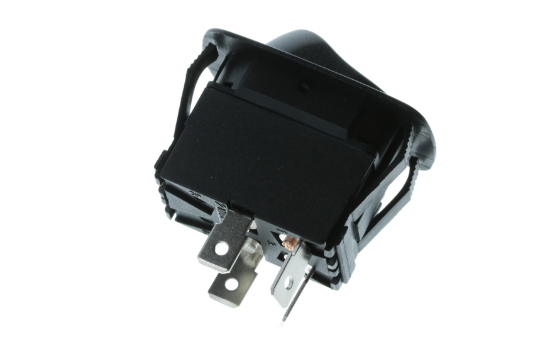 SRA1 switches are designed with rounded-rectangular wave-like actuator. Frames and actuator colors are black . Its water and dust resistant frame seals the switch to the IP56. Offered in single and double pole with various circuit options._1