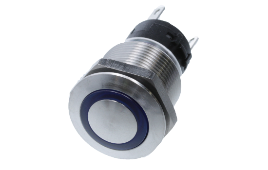 Switch Component’s Inc anti-vandal switches are commonly used for vandal resistance in public applications. Designed with a stainless steel body and sealed to an IP67 rating, PD series is available in three ring illuminated colors: red, blue, and green an_0