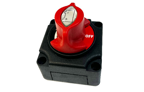Mini master battery switches that are available as either selector or complete disconnect switches. They are IP66 rated for water and dust protection and are ignition protected with a flammability rating of UL 94 (flame class 94V-0). These switches are id_0