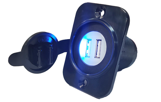 USB-A Dual Port Charger, 2.4A + 2.4A (Independent Power Per Port), LED Indicator – Fast Charging USBA Dual Port Charger, 2.4A + 2.4A (Independent Power Per Port), LED Indicator with independent power per port._0