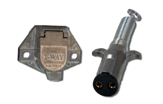 Designed specifically for lift-gate applications for alternative power battery charging. Manufactured using rugged diecast zinc that provides superior corrosion resistance and with solid brass pin terminals for better electrical conductivity.