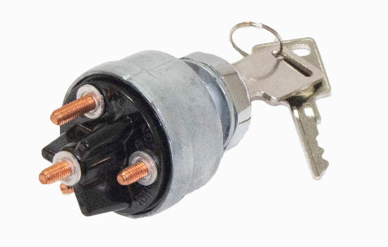 Variant of HDI1 Series with different mounting dimensions: Mounting Stem 1/3” long, 1” – 28 Thread. Universal 4 Position Ignition Switch. Heavy-duty zinc diecast construction to withstand harsh environments. Anti-Restart option offered to prevent the oper