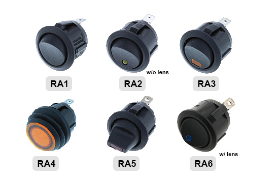 At Switch Components, we offer a full field-proven line of rockers designed for your automotive, marine, industrial, and general electric use applications. From round to square faces, and sealed actuators, you can choose between a huge range of single pol