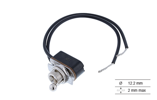 Medium duty toggle switch compactly designed and with different bushing/toggle configurations appropriate for a variety of uses. Termination choices include screw terminals and wire leads, with which TC series acts as a pre-wired toggle switch for direct 