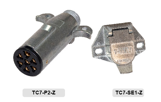 7-Pole Round connectors designed to meet the demands of heavy-duty trucks, trailers and utility vehicles. Meets or exceeds SAE J560 standards. The rugged diecast zinc housing provides superior corrosion resistance.