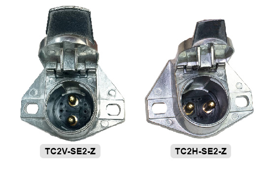 Socket designed specifically for lift-gate applications for alternative power battery charging.