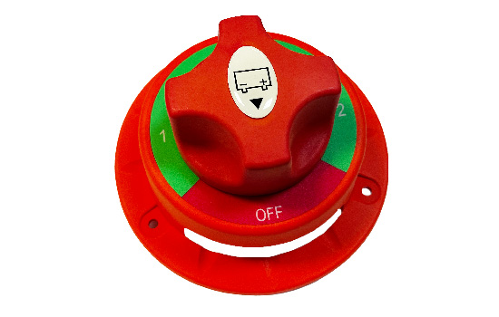 Master battery selector switch designed for vehicles that need one battery for engine starting and a second battery to power auxiliary loads, such as lights or appliances. They are often used in boats, trucks, emergency vehicles, and emergency and rescue 