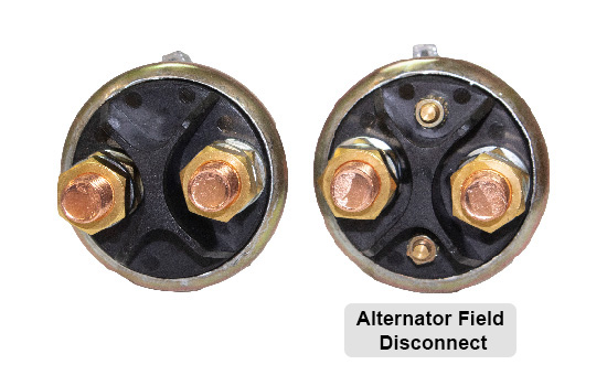 High Current battery disconnect switch that boasts a 300A continuous rating. Heavy-duty steel construction (IP67), sealed with O-rings at base and mounting stem, and with case and terminal insulator. With indexing pin and optional lock-out feature. (2)