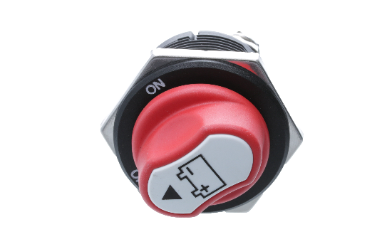Panel mounted, ignition protected battery switches with ON-OFF actuation, allowing for a safe and reliable shutdown of power during maintenance. Their compact design and the different continuous rating options make these switches versatile and perfect for