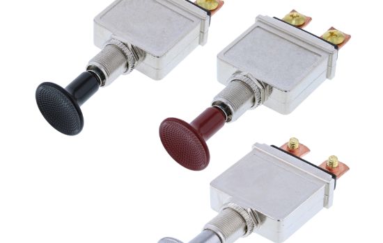 Our Push-Pull Switches are designed with a finished look that is professional and sleek, typically used in older automotive models as a headlight switch