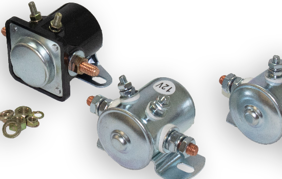 Using a solenoid switch is ideal for activating high amperage devices where a relay will not be able to carry the current required. We offer universal use Continuous or Intermittent Duty solenoids available to handle loads up to 200A make and break.